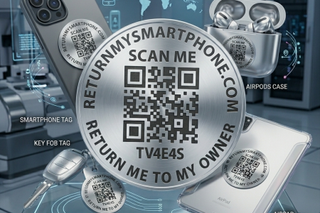 Combideal 6 QR stickers + 2 x QR hangers